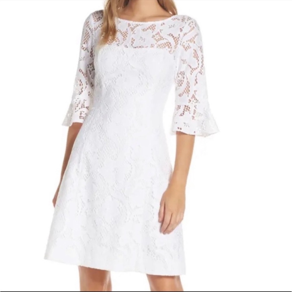 Lilly Pulitzer Allyson Lace White Shift Dress, Size 6